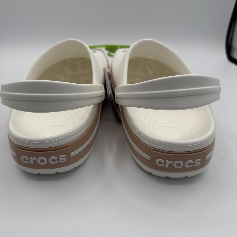 Crocs Crocband Clog Shoes Men's Size 9 Women 11 White/Light Pink Sandals Comfort - Picture 5 of 8